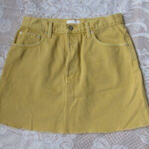 Boyish Denim Skirt, Yellow, sz.28, short/ closure: buttons,cotton
